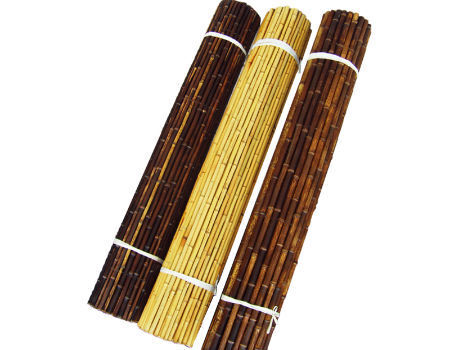 Natural Bamboo Fence Panels Garden & Farm Barrier Black & Yellow 1