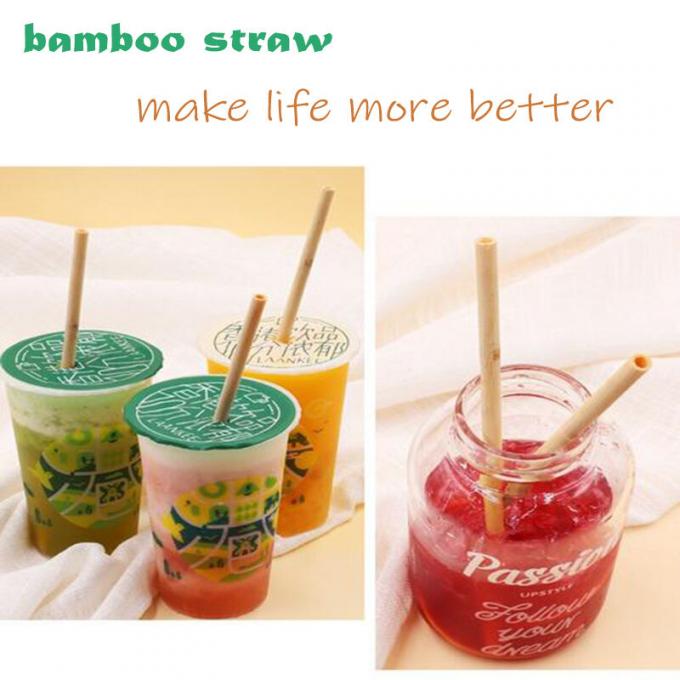 100% Natural Rattan Reusable Biodegradable Disposable Drinking Glasses Bamboo Straws 2