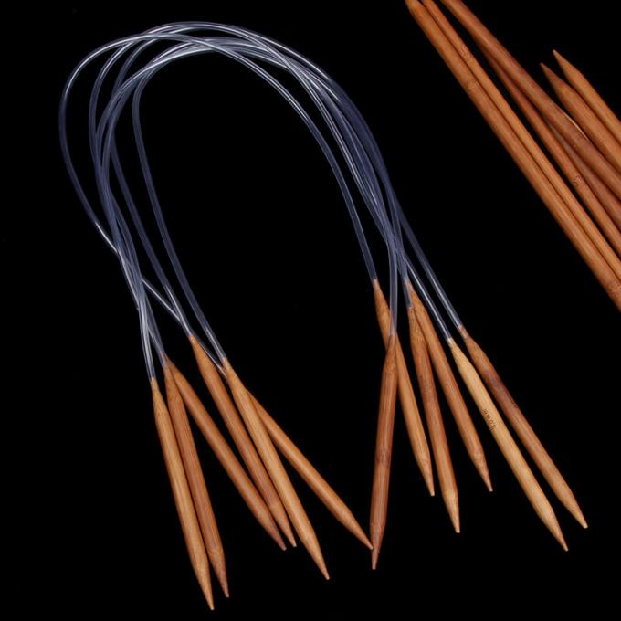 Bamboo Knitting Needles Set Circular Wooden Knitting Needles With Colorful Plastic Cable For DIY 1