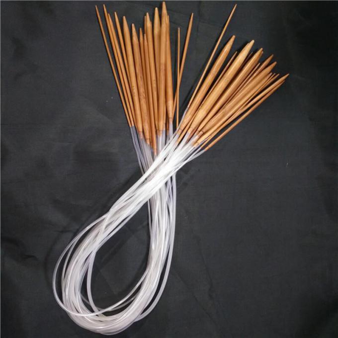 Bamboo Knitting Needles Set Circular Wooden Knitting Needles With Colorful Plastic Cable For DIY 3