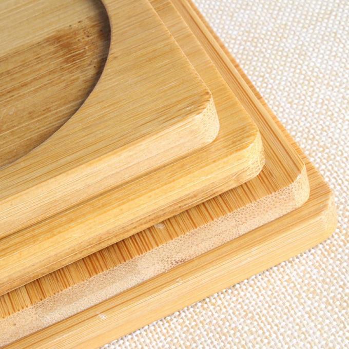 Bamboo Coasters For Crafts , Squre Round Coasters For Crafts Coated Plain Drinking Cup Coaster With Suitable Size 0