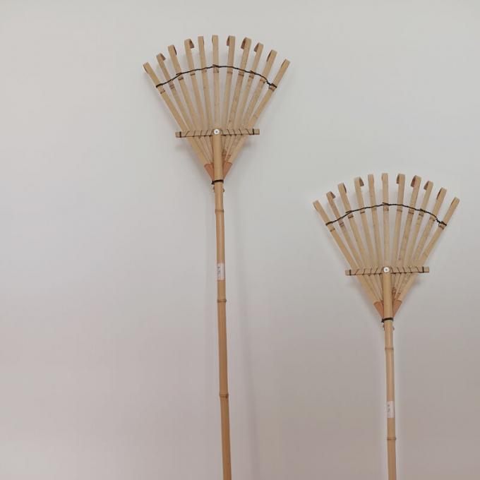 Factory Hot Sales Garden Bamboo Rake Farm Tool Bamboo Frame Leaf Collector Garden Leaf Rakes 2