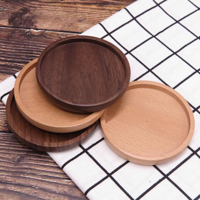 Bamboo Coasters For Crafts , Squre Round Coasters For Crafts Coated Plain Drinking Cup Coaster With Suitable Size 3