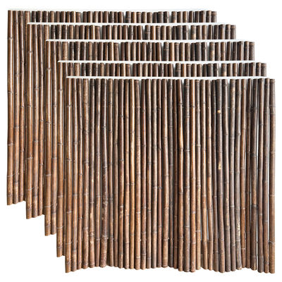 Natural 180cm 240cm Black Bamboo Fence For Garden Decoration Fencing Wall