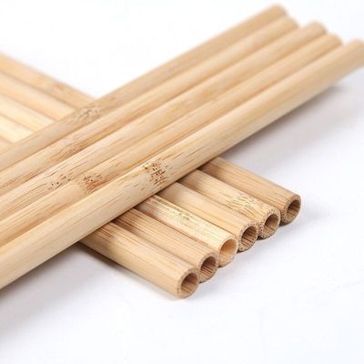 100% Natural Rattan Reusable Biodegradable Disposable Drinking Glasses Bamboo Straws