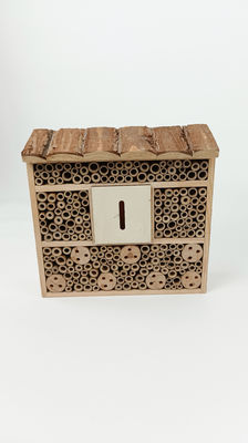 Wooden Insect Bee House Box Hanging Beneficial Insect Habitat for Bee Butterfly