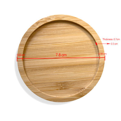 6 Pack 9cm Round Blank Bamboo Coasters Bar Home Cup Coasters