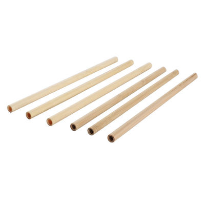 22.5cm Natural Disposable Bamboo Straws For Coffee Beverage Cocktail Tea