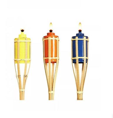 Halloween Decoration Bamboo Tiki Torches Refillable Replacement Metal Oil Canister