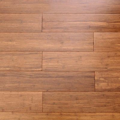 Eco Friendly Solid Bamboo Flooring Horizontal High Gloss Waterproof Laminate Carbonized