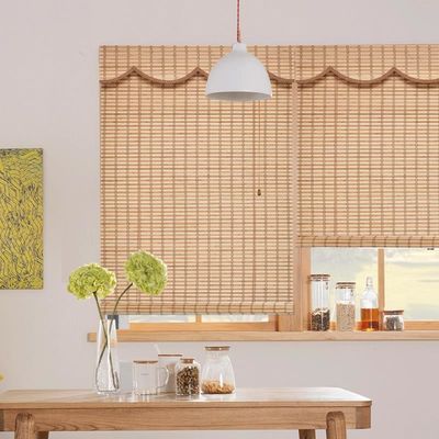 দিনের আলো উইন্ডো blinds রঙিন pleated বাঁশ রোলার হোম অফিস হোটেলের জন্য সানশ্যাড
