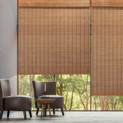 ইনডোর আউটডোর বাঁশ ম্যানুয়াল পেরগোলা রোলার blinds উইন্ডো সান ব্লেড গোপনীয়তা পর্দা