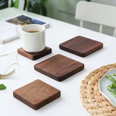 Bamboo Plant Saucer Blank Bamboo Coasters For 3.2 Inch Plant Pots Succulent Plants