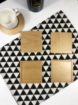 Round Blank Bamboo Coasters Waterproof Coaster Mat For Home Cafe Drinking Mat