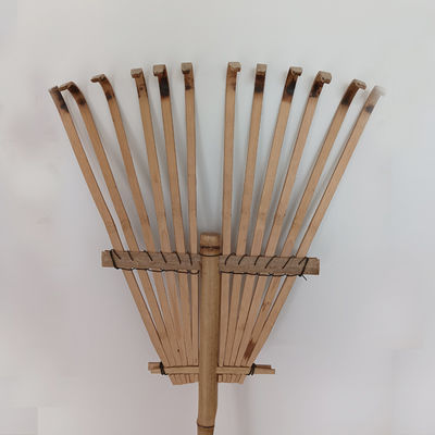 9 Tine 120cm Bamboo Rake Handmade Eco Friendly Garden Rakes Harrow