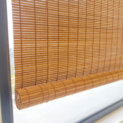 1.5 মি 2 মি জলরোধী বাঁশ স্লট রোল আপ blinds সূর্য প্রতিরোধী বোনা রোমান বাঁশ blinds