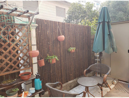 Natural Bamboo Raw Material Garden Fencing Panels With 180cm 240cm Length