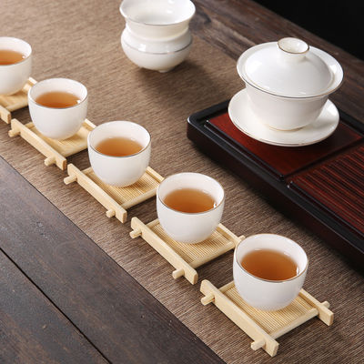 Coffee Tray Bamboo Wood Mat Dressed Natural Whisky Coaster For Drink