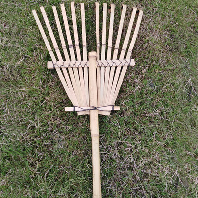 Light Weight Bamboo Gress Rake Garden Lawn Quick Assemble Leaf Rake 32cm