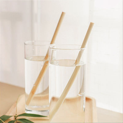 Biodegradable Bamboo Raw Material Organic Natural Fiber Straw Reusable Bamboo Drinking Straw with Cleaner
