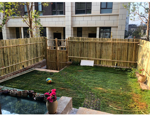 Smoked Decorative Bamboo Fence Screen Fencing For Nursery Garden Green House