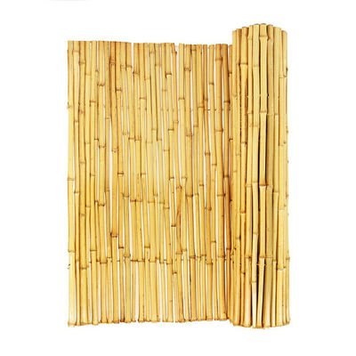 Smoked Decorative Bamboo Fence Screen Fencing For Nursery Garden Green House