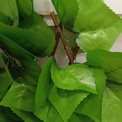 Decorative Plastic Green Plant Mat Panel Artificial Leaves Fence For Outdoor