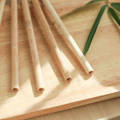 Eco Friendly Natural Bamboo Straws For Party Coffee Tea Beverage 10cm 12cm