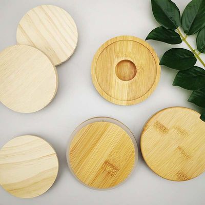 Silicon Circle Bamboo Jar Lid Leafproof For Glass Storage Jar Food Jar Kitchen Lids