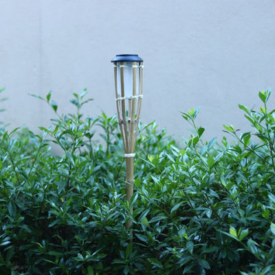 Yard Garden Outdoor Bamboo Tiki Torch With Refillable Replacement Oil Canister