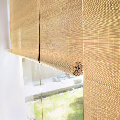 1.5 মি 2 মি জলরোধী বাঁশ স্লট রোল আপ blinds সূর্য প্রতিরোধী বোনা রোমান বাঁশ blinds