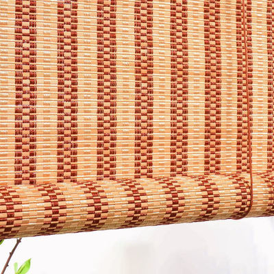 1.5 মি 2 মি জলরোধী বাঁশ স্লট রোল আপ blinds সূর্য প্রতিরোধী বোনা রোমান বাঁশ blinds