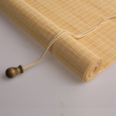 Customized Wooden Shades Bamboo Roller Blind Sunscreen 180*180cm For Home