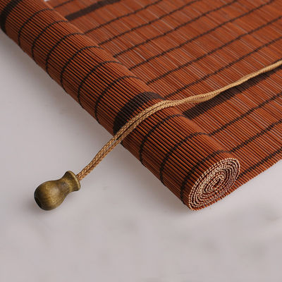 Customized Wooden Shades Bamboo Roller Blind Sunscreen 180*180cm For Home