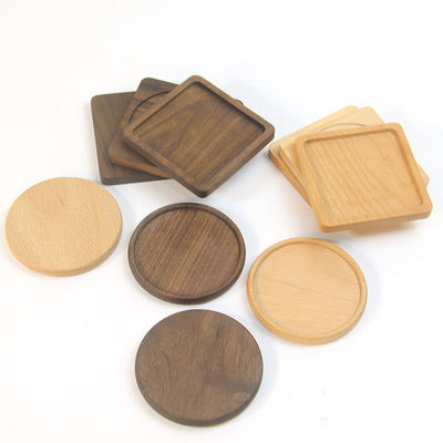Round Blank Bamboo Coasters Waterproof Coaster Mat For Home Cafe Drinking Mat