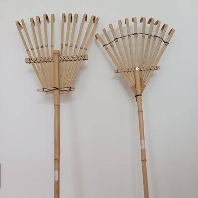 9 Tine 120cm Bamboo Rake Handmade Eco Friendly Garden Rakes Harrow