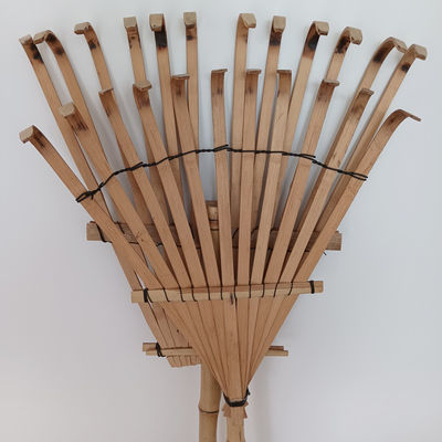 Natural Bamboo Rake Handmade Garden Rakes Harrow Support Customized