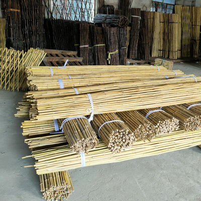 Garden Stakes, 18 Inches Natural Bamboo Plant Stakes, Plant Support Stakes with Twist Ties, Bamboo Sticks for Tomatoes, Beans, Flowers, Potted Plants, Indoor and Outdoor Climbing Plants