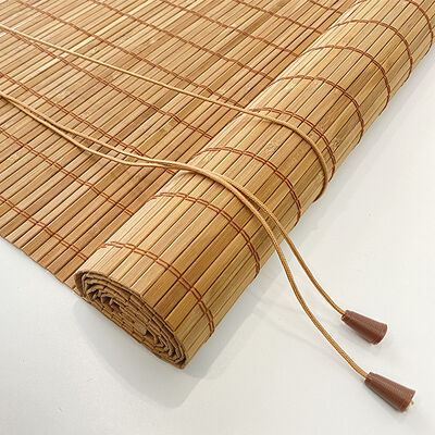 Natural Eco-friendly Bamboo Roller Blinds Roman Style Window Shades for Indoor Outdoor Privacy Decor